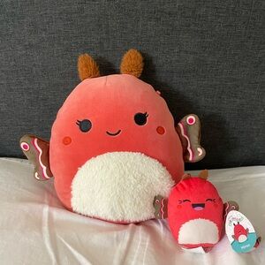 Squishmallows Red and White Stuffed Animal